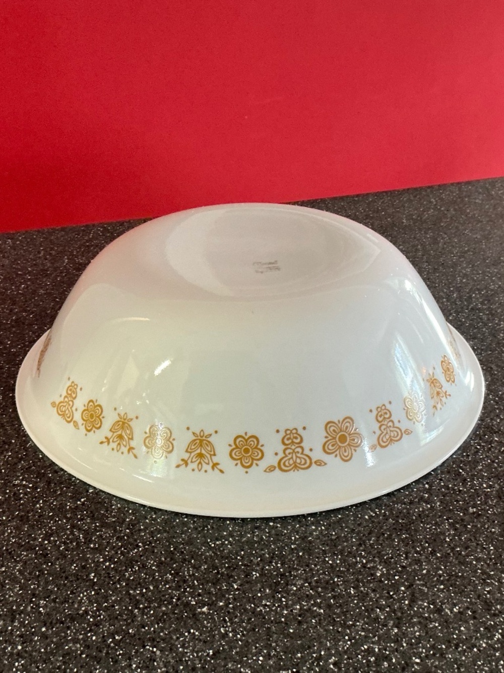 Vintage Corelle Butterfly Gold Serving Bowl Large 10.25” Retired Corning Glass - Picture 2 of 14